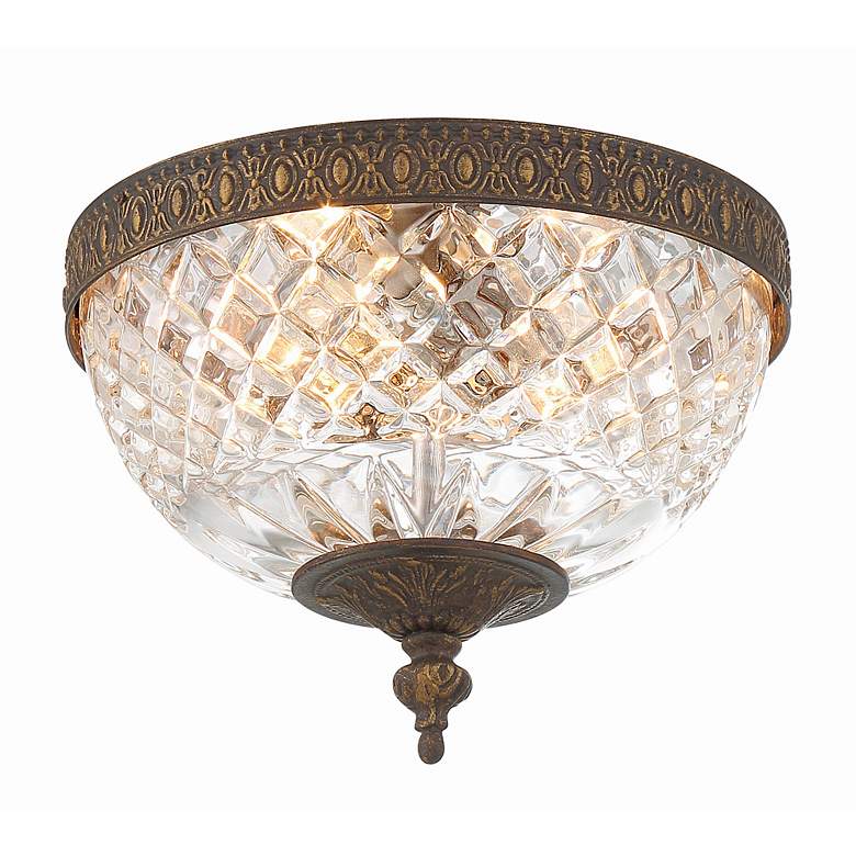 Image 2 Crystorama Majestic English Bronze 8" Wide Ceiling Light more views