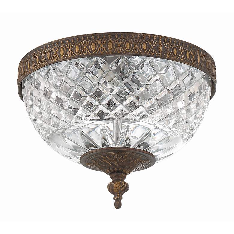 Image 3 Crystorama Majestic English Bronze 8" Wide Ceiling Light more views