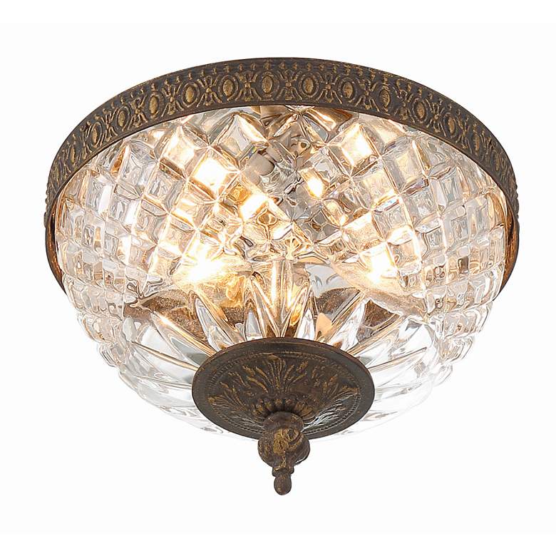 Image 4 Crystorama Majestic English Bronze 8" Wide Ceiling Light more views