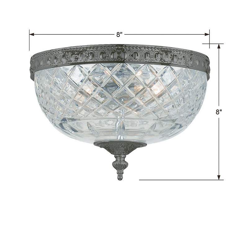 Image 6 Crystorama Majestic English Bronze 8" Wide Ceiling Light more views