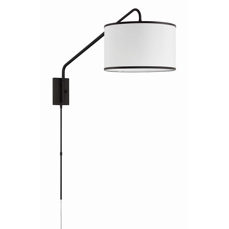 Image 4 Crystorama Mallory 1 Light Matte Black Task Sconce more views