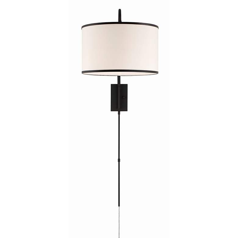 Image 5 Crystorama Mallory 1 Light Matte Black Task Sconce more views