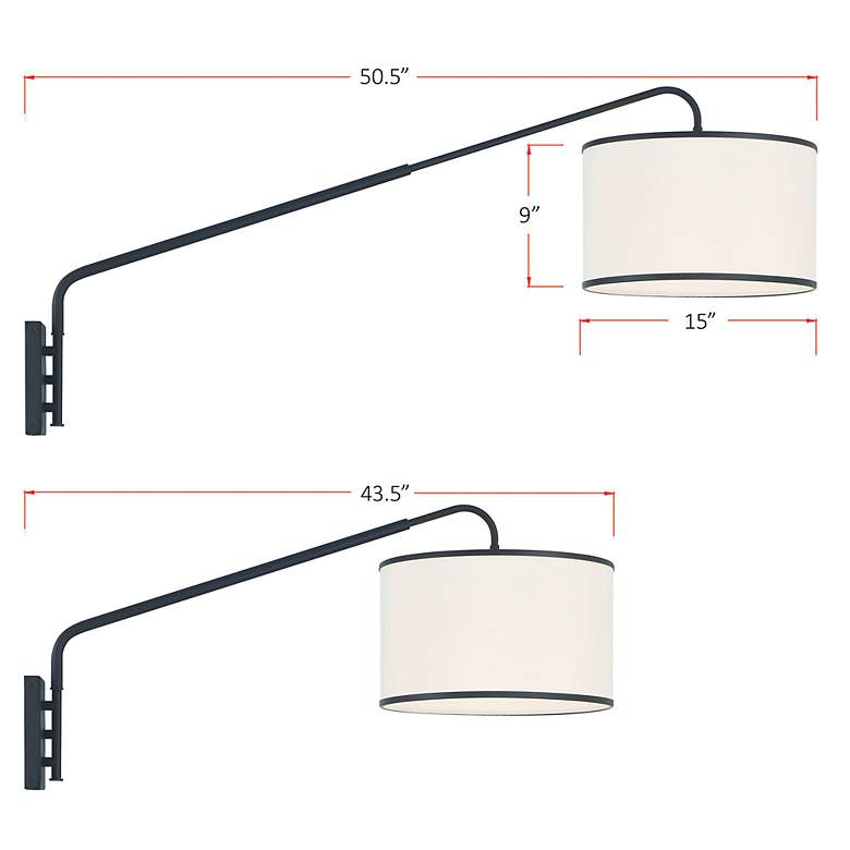 Image 7 Crystorama Mallory 1 Light Matte Black Task Sconce more views