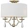 Crystorama Manning 16" Wide Silver Leaf Ceiling Light