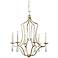 Crystorama Manning 26"W Silver Leaf 6-Light Chandelier