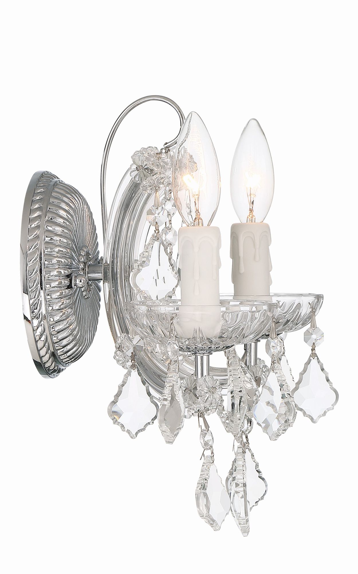 Image 4 Crystorama Maria Theresa 10.5'' Hand Cut Crystal Polished Chrome Sconce more views