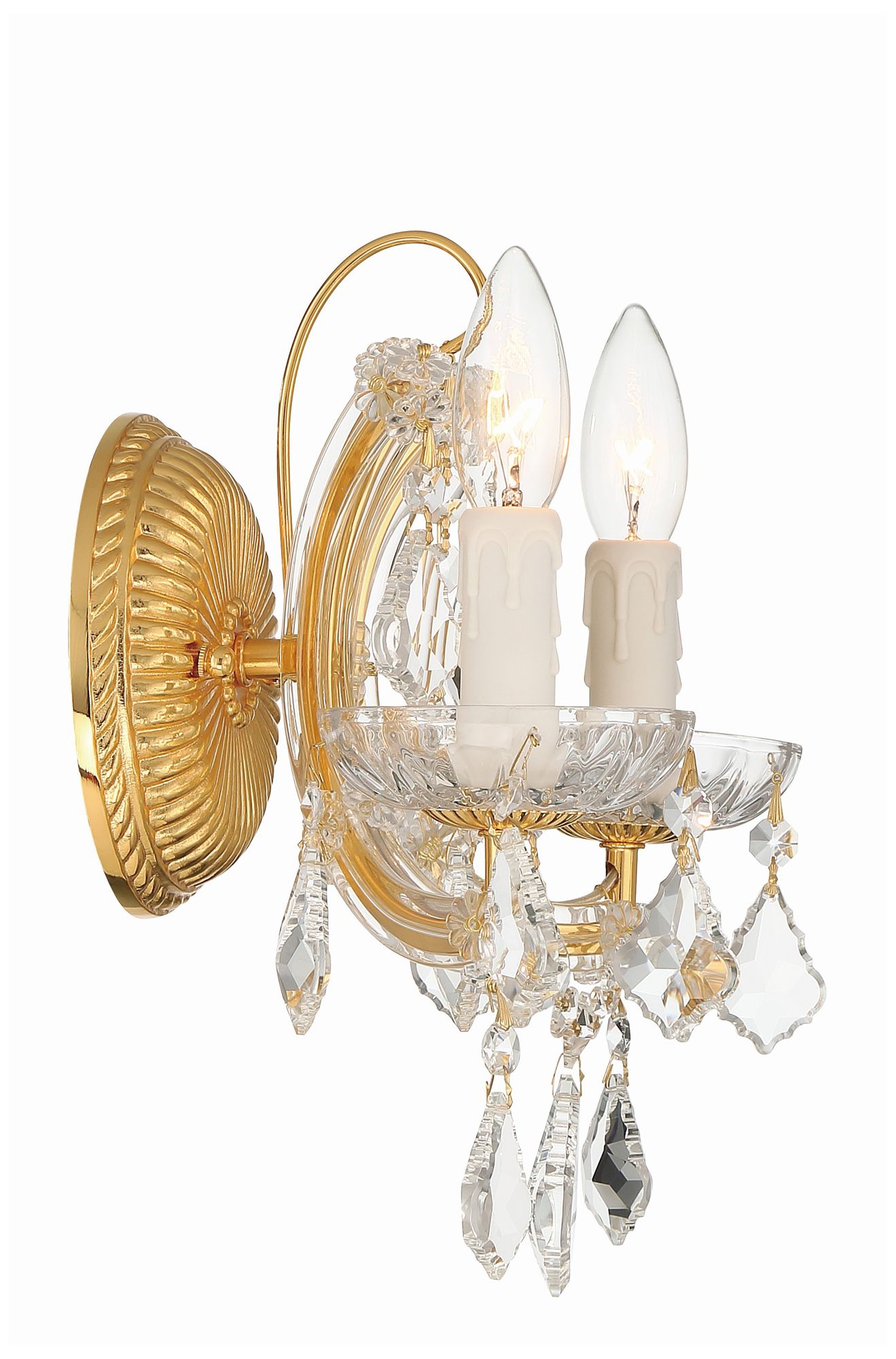 Image 2 Crystorama Maria Theresa 10.5'' Italian Crystal Gold Sconce more views