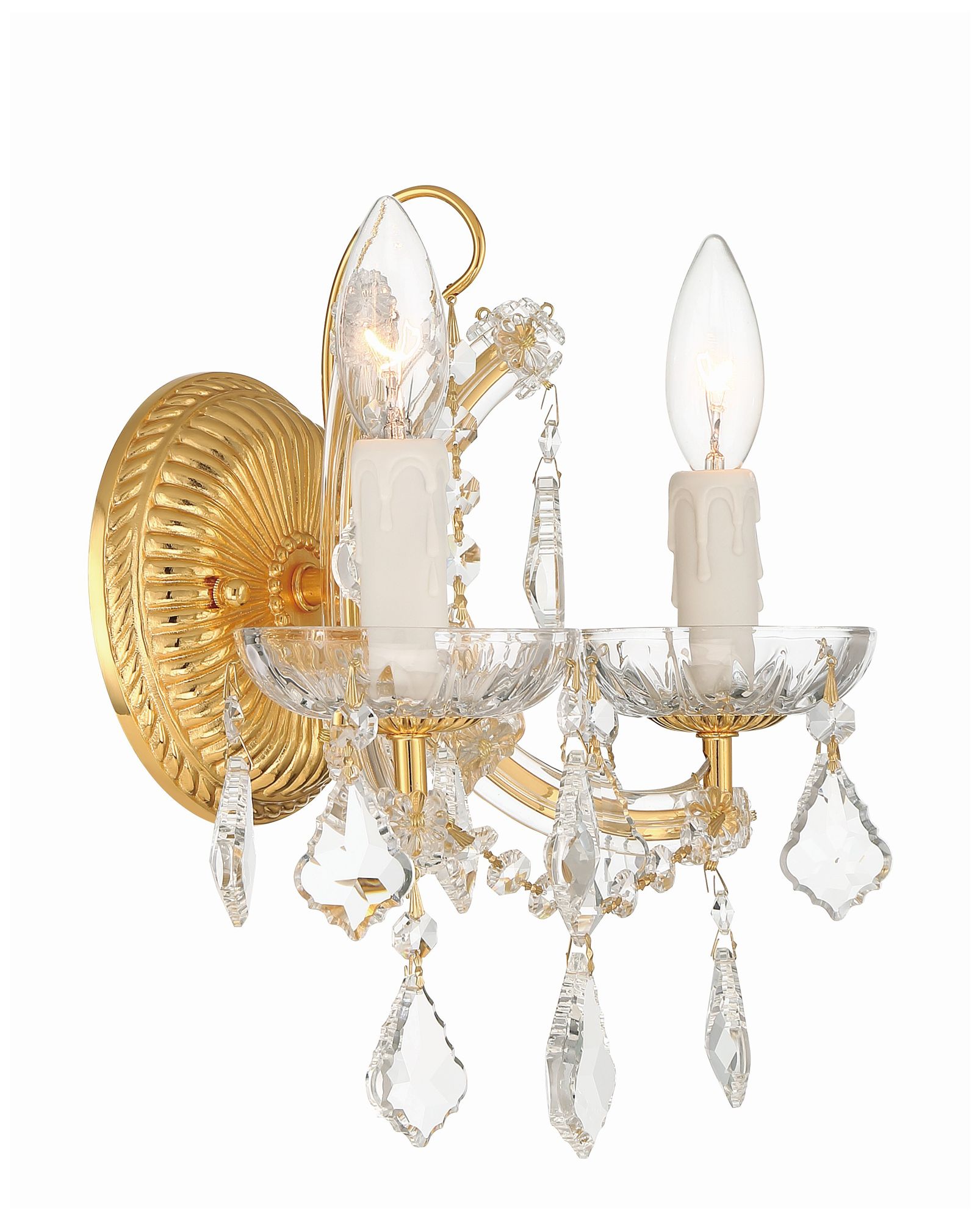 Image 4 Crystorama Maria Theresa 10.5'' Italian Crystal Gold Sconce more views