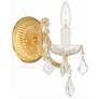 1_Crystorama Maria Theresa 11 1/2"H Gold and Crystal Sconce