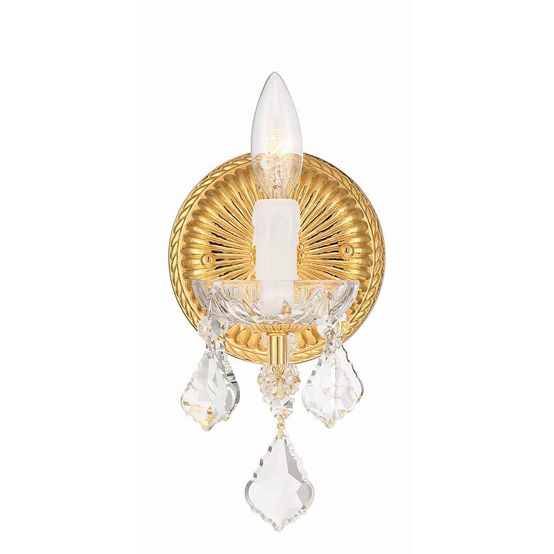 Image 2 Crystorama Maria Theresa 11 1/2"H Gold and Crystal Sconce more views
