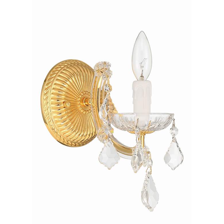Image 3 Crystorama Maria Theresa 11 1/2"H Gold and Crystal Sconce more views