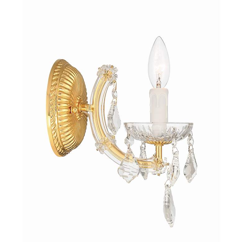 Image 4 Crystorama Maria Theresa 11 1/2"H Gold and Crystal Sconce more views