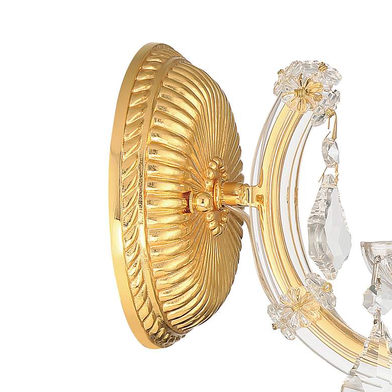 Image 5 Crystorama Maria Theresa 11 1/2"H Gold and Crystal Sconce more views