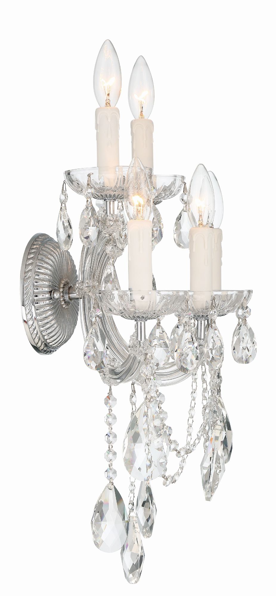 Image 2 Crystorama Maria Theresa 13.5'' Hand Cut Crystal Polished Chrome Sconce more views