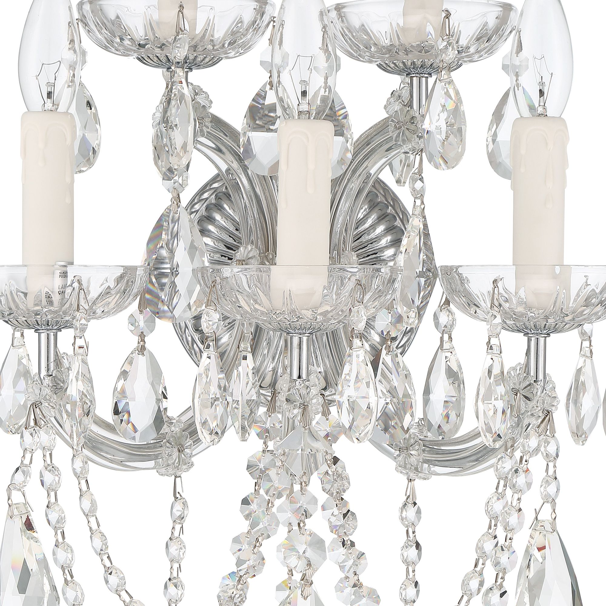 Image 4 Crystorama Maria Theresa 13.5'' Hand Cut Crystal Polished Chrome Sconce more views