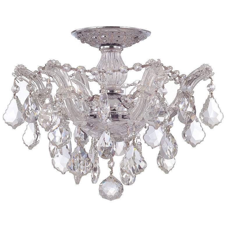 Image 1 Crystorama Maria Theresa 13 1/2" Wide Chrome Ceiling Light