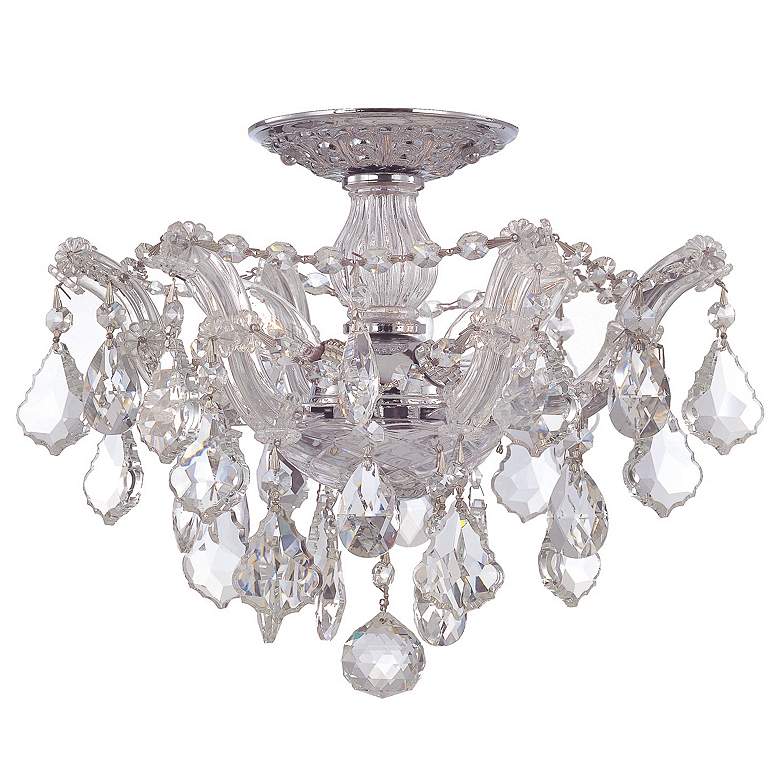 Image 2 Crystorama Maria Theresa 13 1/2" Wide Chrome Ceiling Light more views