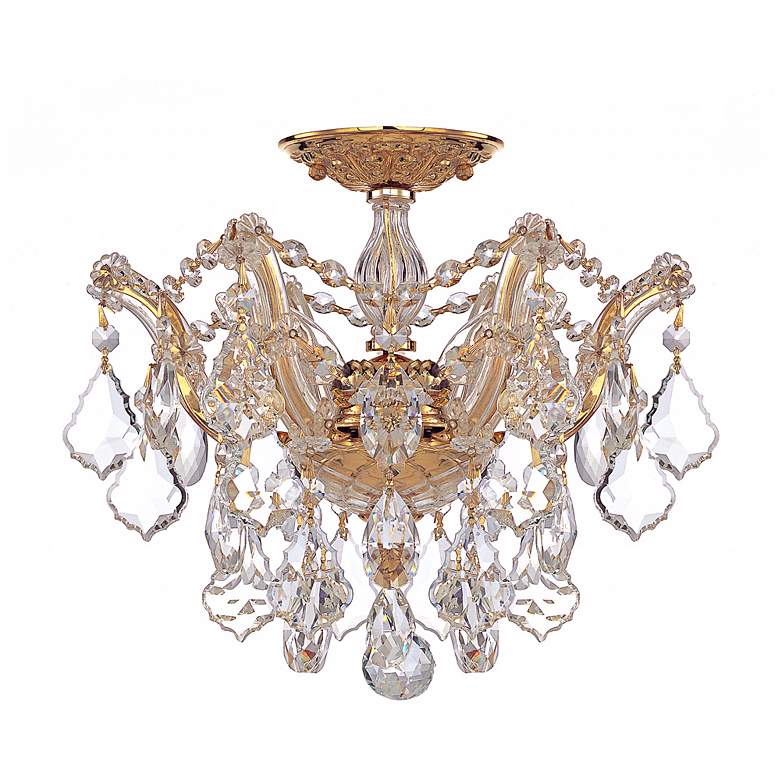 Image 1 Crystorama Maria Theresa 13 1/2 inch Wide Gold Ceiling Light