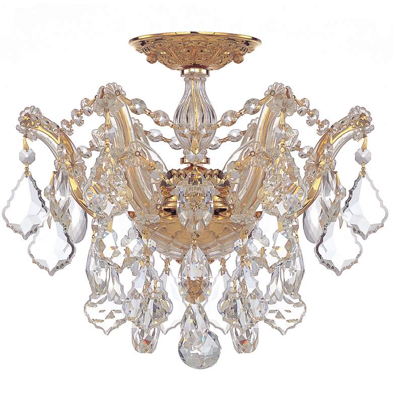 Image 1 Crystorama Maria Theresa 13 1/2 inch Wide Gold Ceiling Light