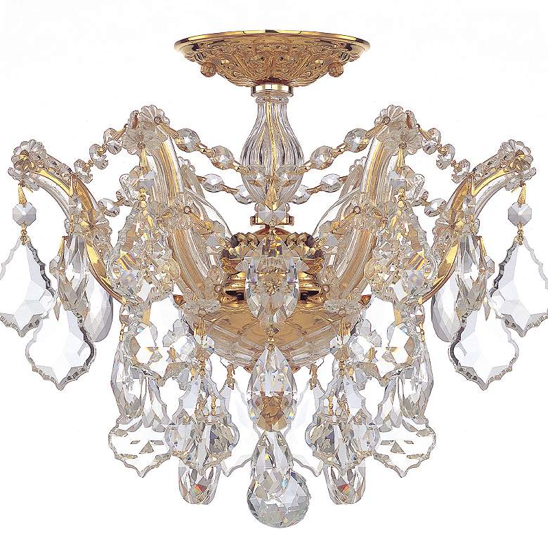 Image 2 Crystorama Maria Theresa 13 1/2" Wide Gold Ceiling Light more views