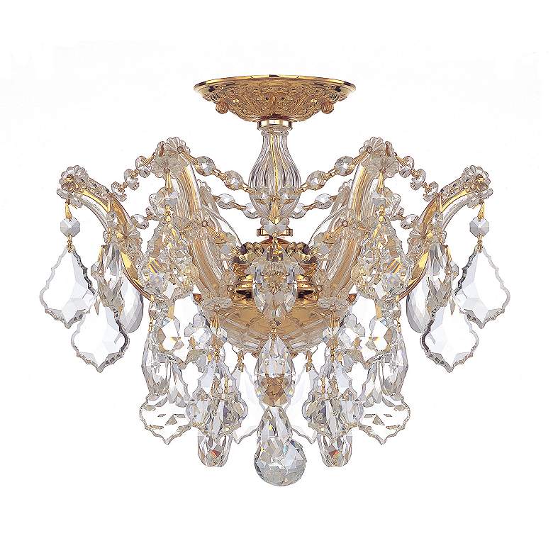 Image 5 Crystorama Maria Theresa 13 1/2" Wide Gold Ceiling Light more views