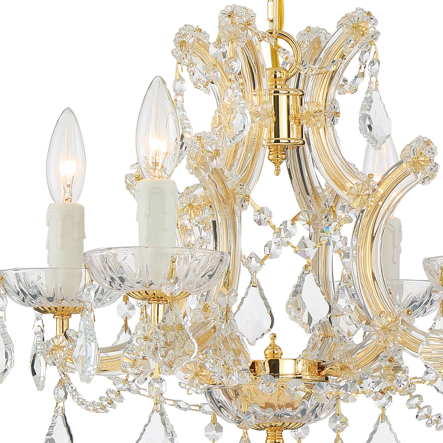 Image 4 Crystorama Maria Theresa 16.5'' Hand Cut Crystal Gold Chandelier more views