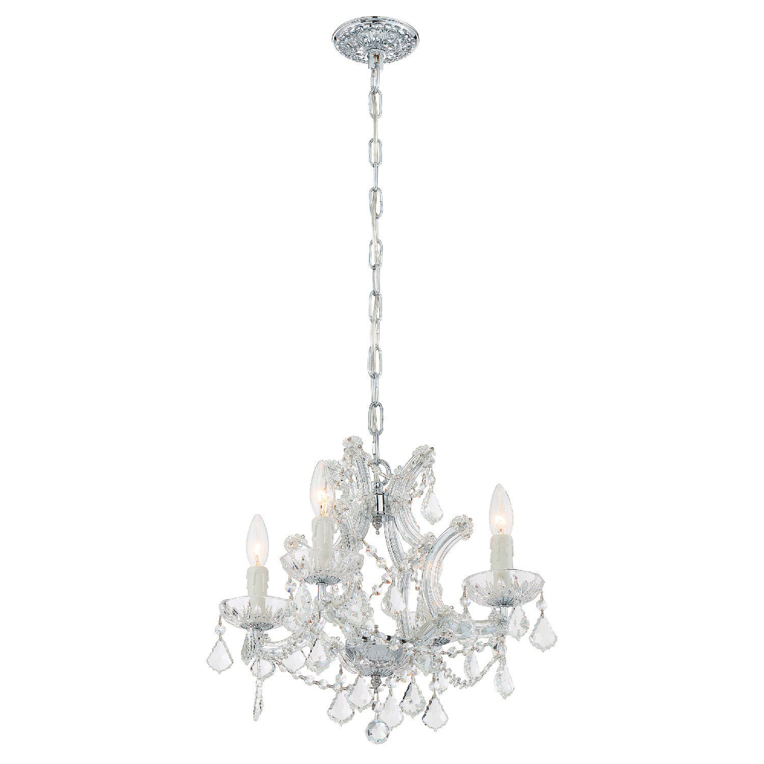 Image 2 Crystorama Maria Theresa 16.5'' Hand Cut Crystal Polished Chrome Chandelier more views