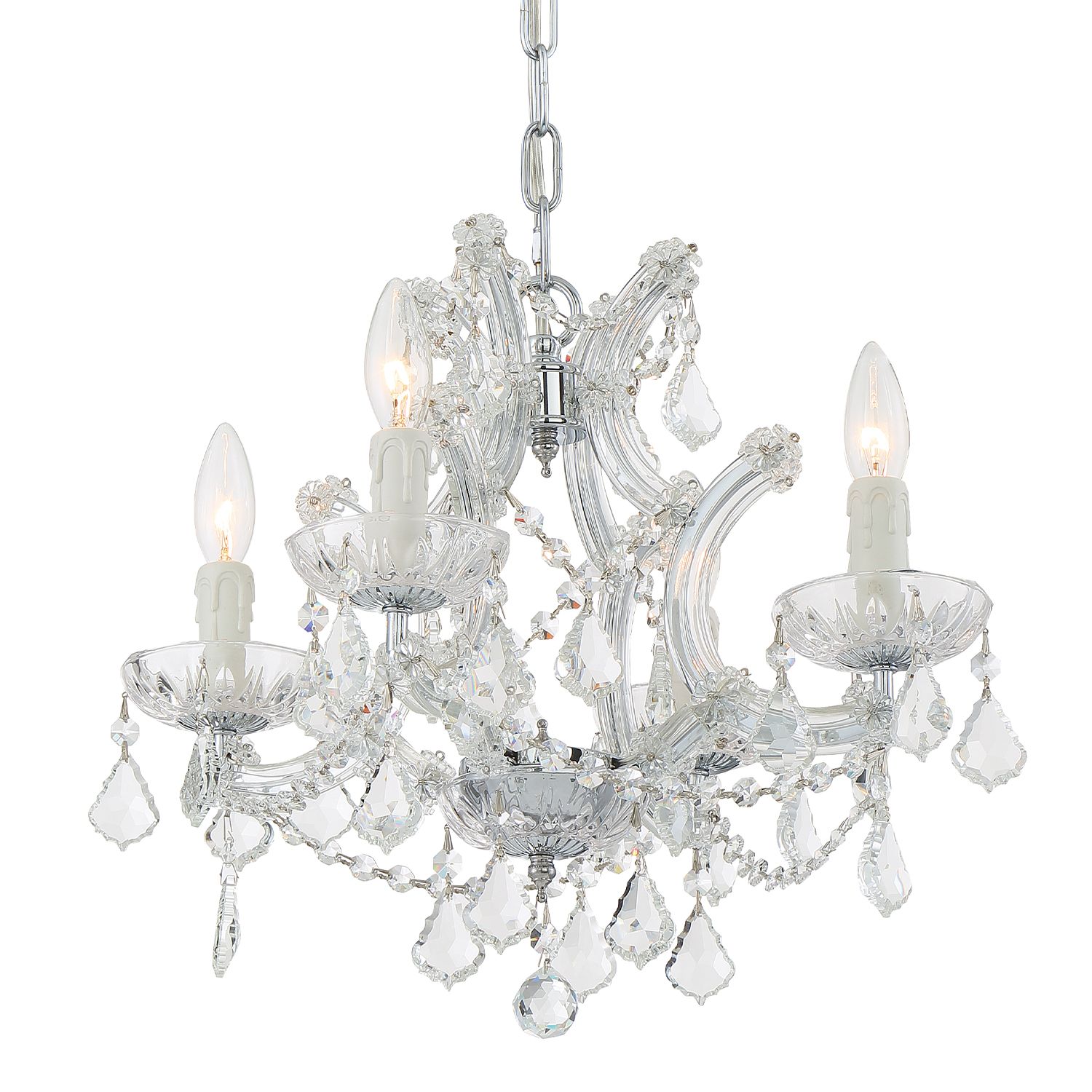 Image 3 Crystorama Maria Theresa 16.5'' Hand Cut Crystal Polished Chrome Chandelier more views