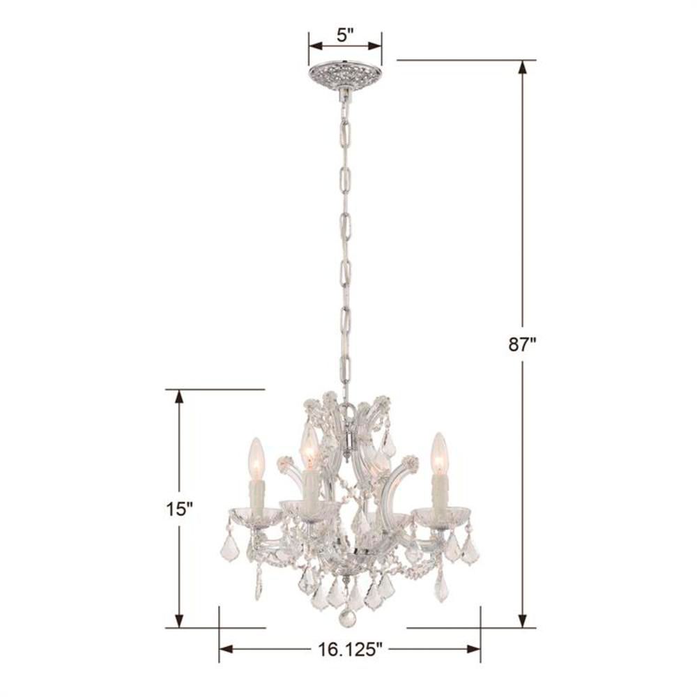 Image 6 Crystorama Maria Theresa 16.5'' Hand Cut Crystal Polished Chrome Chandelier more views