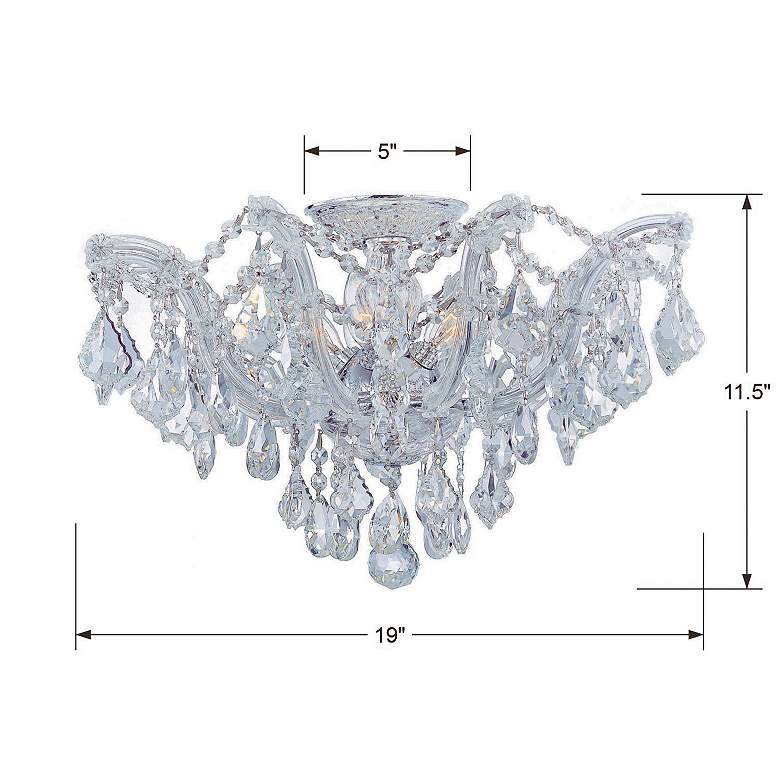 Image 5 Crystorama Maria Theresa 19" Wide Chrome Ceiling Light more views