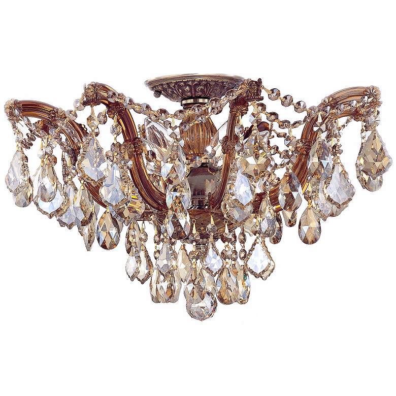 Image 1 Crystorama Maria Theresa 19 inch Wide Crystal Ceiling Light