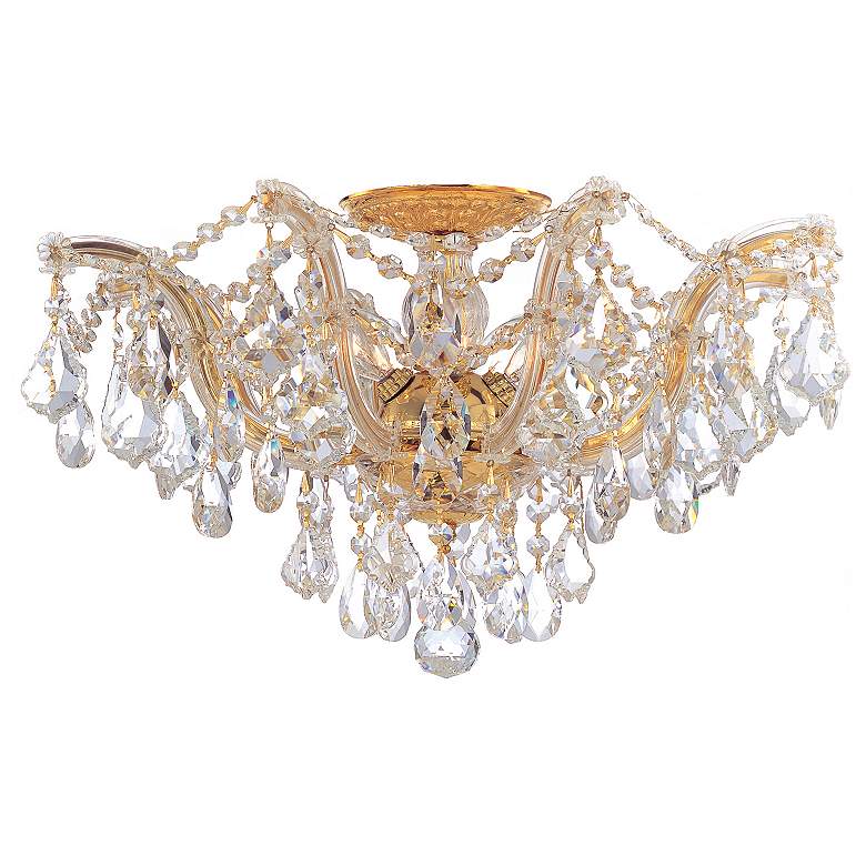 Image 2 Crystorama Maria Theresa 19" Wide Gold Ceiling Light Fixture more views
