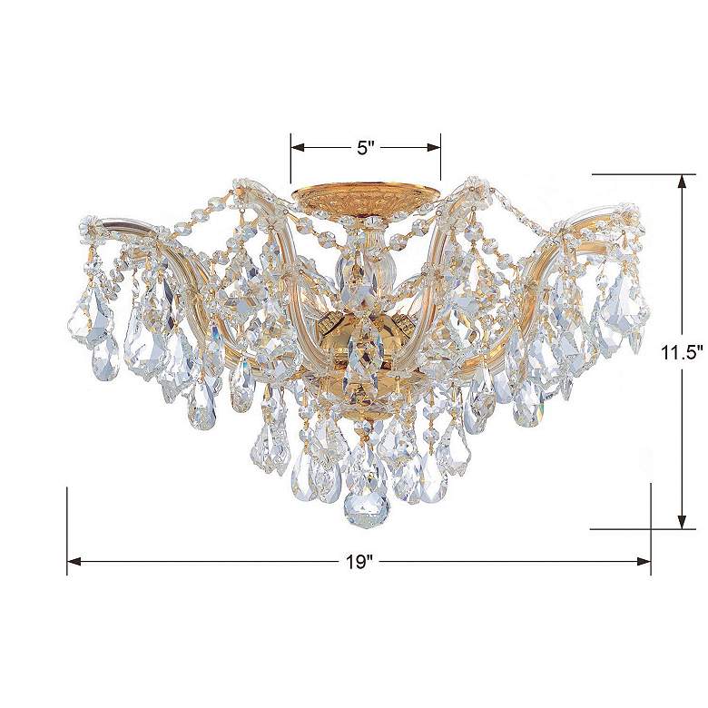 Image 5 Crystorama Maria Theresa 19" Wide Gold Ceiling Light Fixture more views