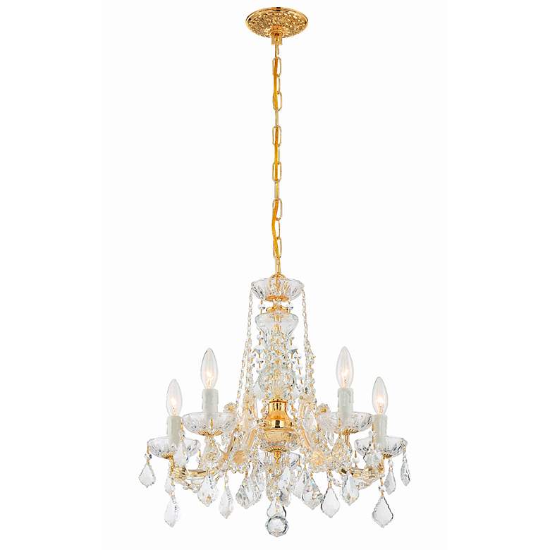 Image 3 Crystorama Maria Theresa 20" Wide 5-Light Gold and Crystal Chandelier more views