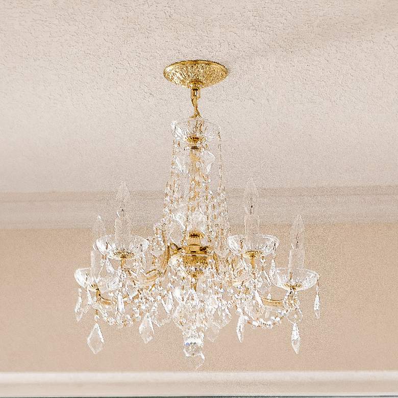 Image 6 Crystorama Maria Theresa 20" Wide 5-Light Gold and Crystal Chandelier more views