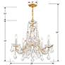 7_Crystorama Maria Theresa 20" Wide 5-Light Gold and Crystal Chandelier more views