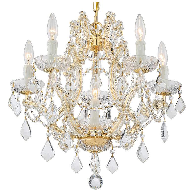 Image 1 Crystorama Maria Theresa 20" Wide Gold 6-Light Crystal Chandelier