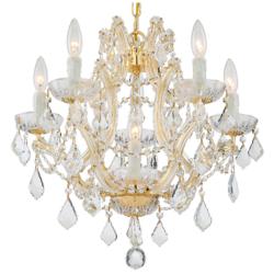 Crystorama Maria Theresa 20" Wide Gold 6-Light Crystal Chandelier