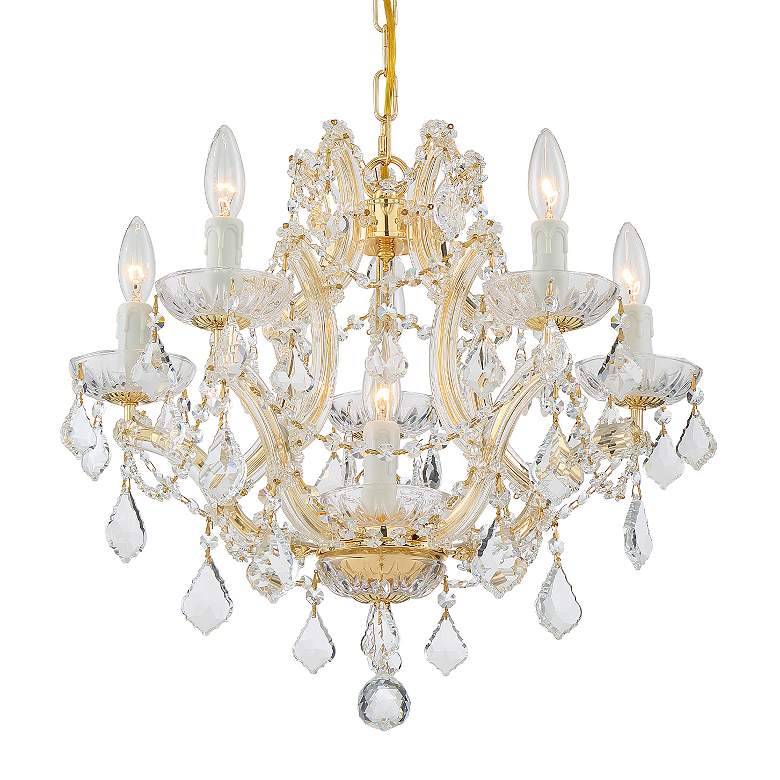 Image 2 Crystorama Maria Theresa 20" Wide Gold 6-Light Crystal Chandelier more views