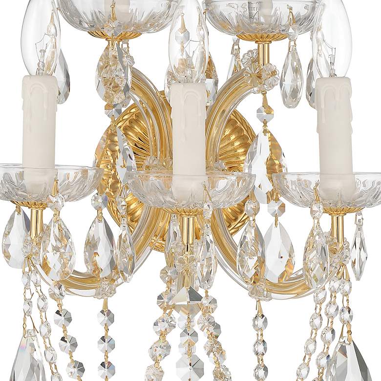 Image 5 Crystorama Maria Theresa 22 1/2"H Gold 5-Light Wall Sconce more views