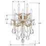 6_Crystorama Maria Theresa 22 1/2"H Gold 5-Light Wall Sconce more views