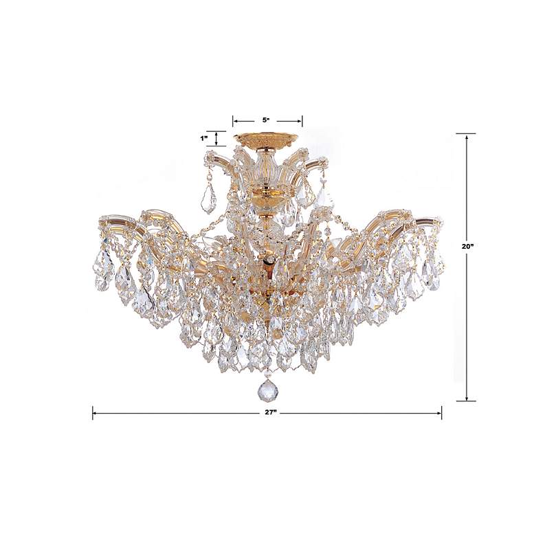Image 5 Crystorama Maria Theresa 27" Wide Gold 6-Light Ceiling Light more views