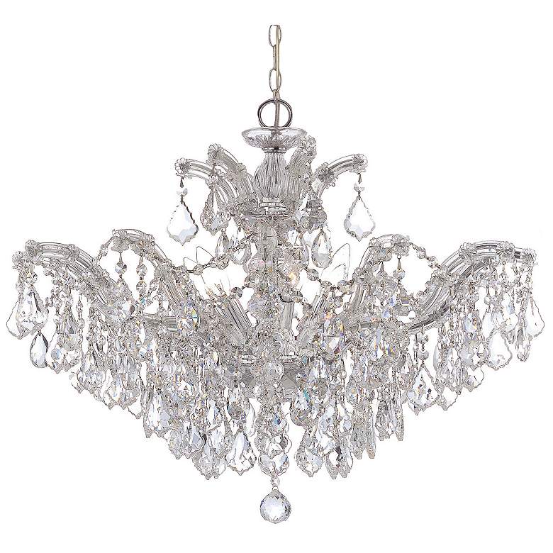 Image 1 Crystorama Maria Theresa 27"W Chrome 6-Light Crystal Chandelier