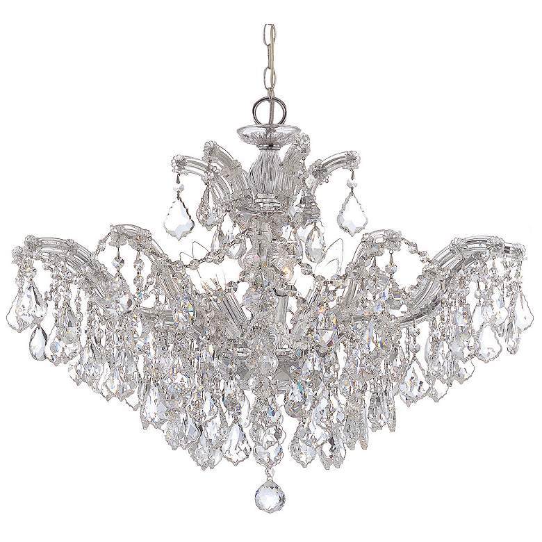 Image 1 Crystorama Maria Theresa 27 inchW Chrome 6-Light Crystal Chandelier