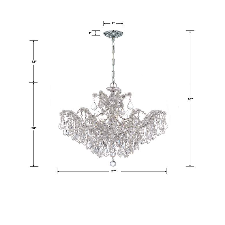 Image 5 Crystorama Maria Theresa 27"W Chrome 6-Light Crystal Chandelier more views