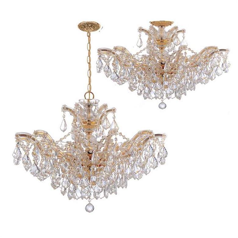 Image 2 Crystorama Maria Theresa 27 inchW Gold 6-Light Crystal Chandelier more views