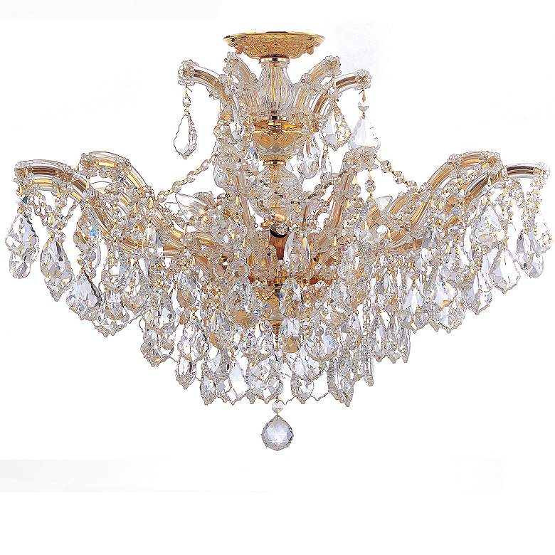 Image 2 Crystorama Maria Theresa 27 inchW Gold 6-Light Crystal Chandelier more views