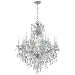 Crystorama Maria Theresa 28"W Chrome 13-Light Crystal Chandelier