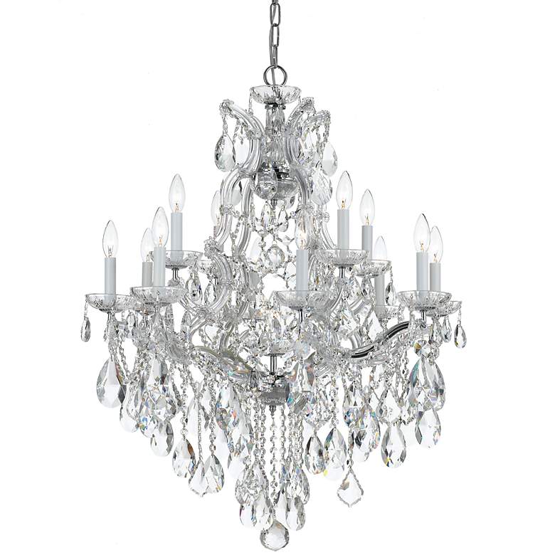 Image 2 Crystorama Maria Theresa 28"W Chrome 13-Light Crystal Chandelier more views