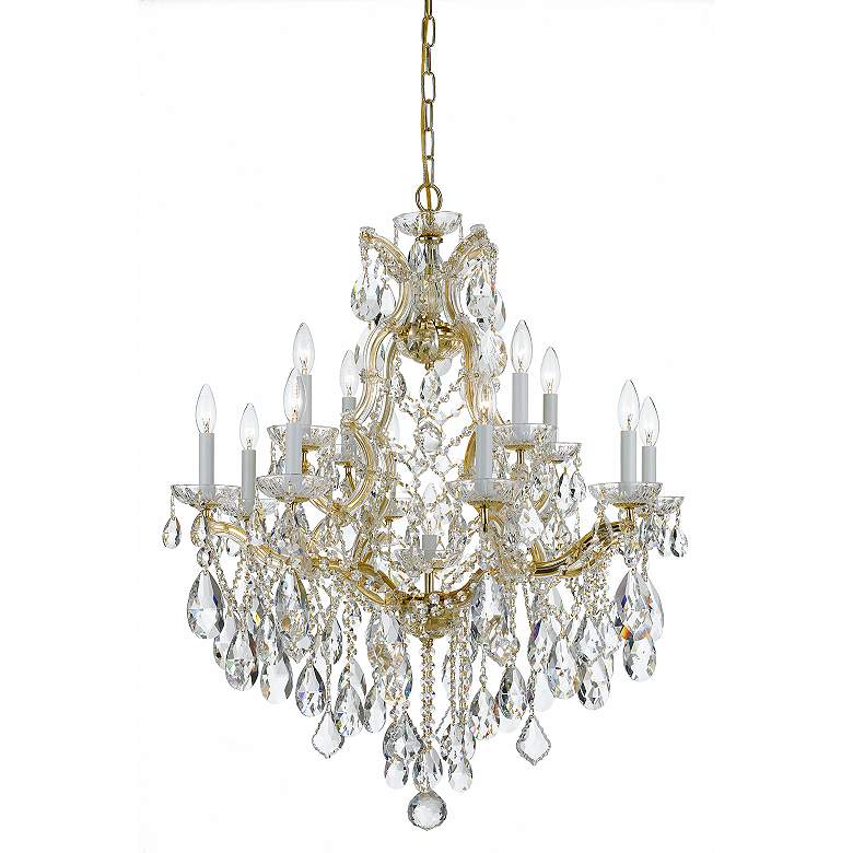 Image 2 Crystorama Maria Theresa 28"W Gold 13-Light Crystal Chandelier more views